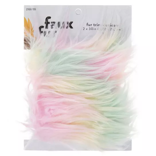 Multi-Color Pastel Faux Fur Trim, Hobby Lobby